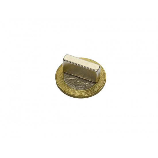Ímã de neodímio bloco 20 x 10 x 5 mm - N42